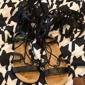 Gladiator zip up sandals